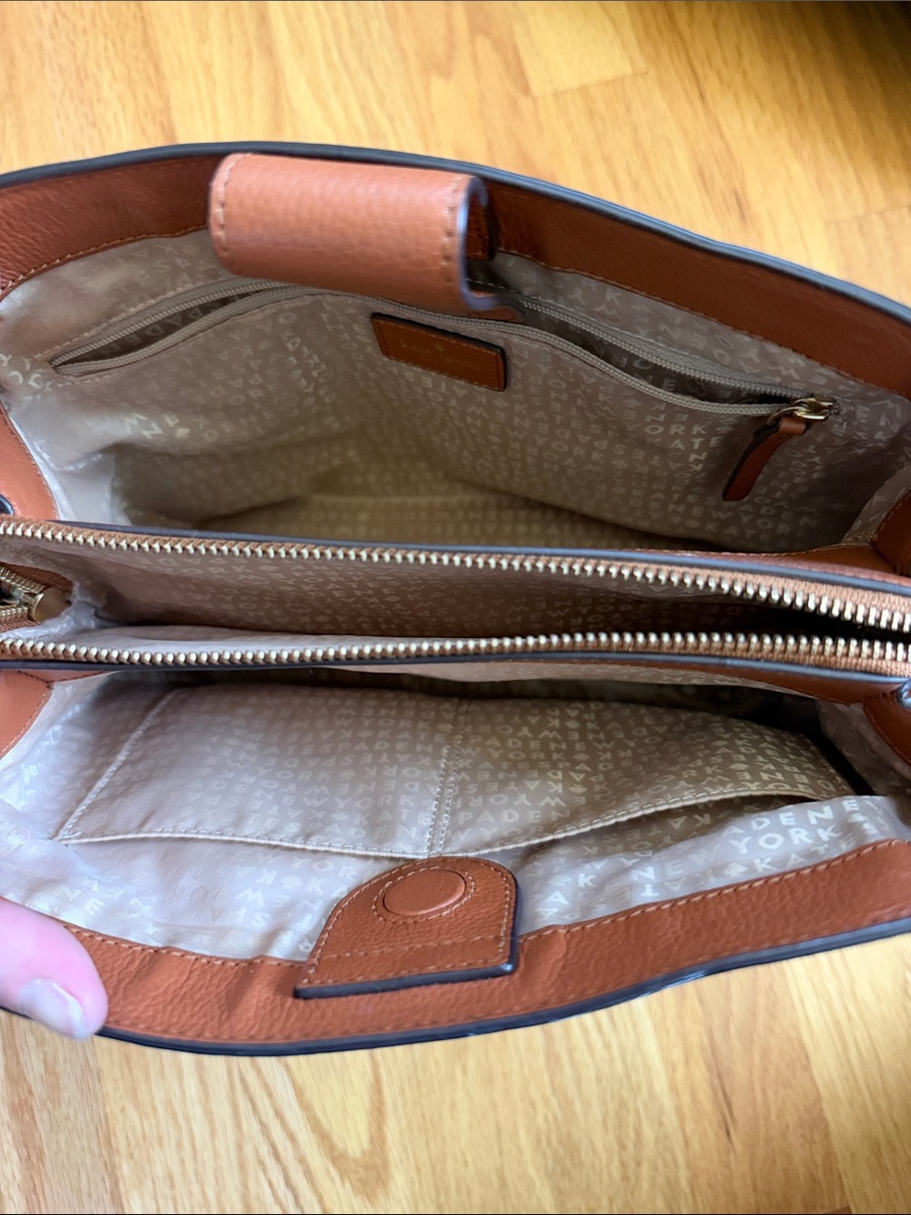 kate spade Cognac Pebbled Leather Dome Satchel - Picture 2 of 7